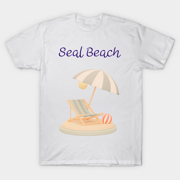 City Of Seal Beach T-Shirt by Booze & Letters